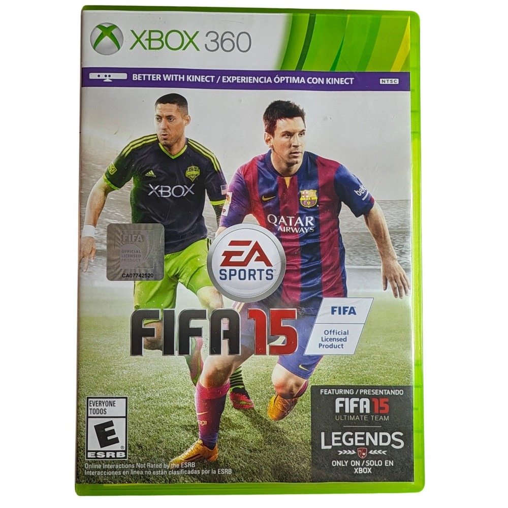FIFA 15 EA Sports Microsoft Xbox 360 Soccer Game Messi Dempsey NTSC Case Disc